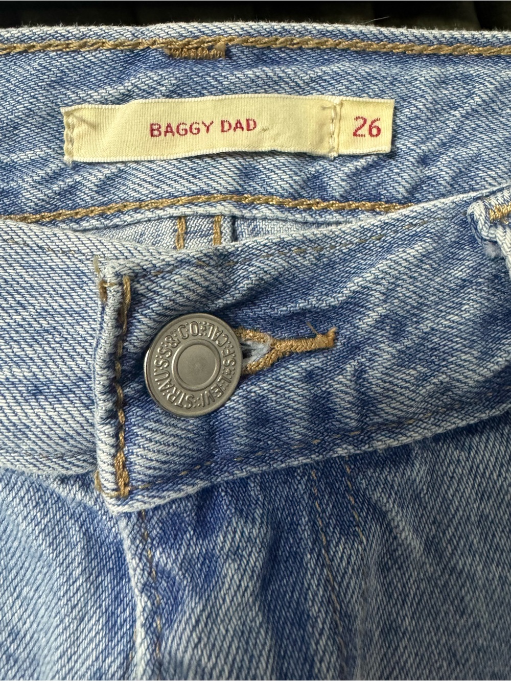 Baggy Dad Light Blue Jeans - Size 26